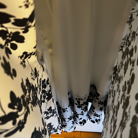 NWT Mikael Aghal asymmetrical black and white dress fully lined size 6 - Picture 6 of 6